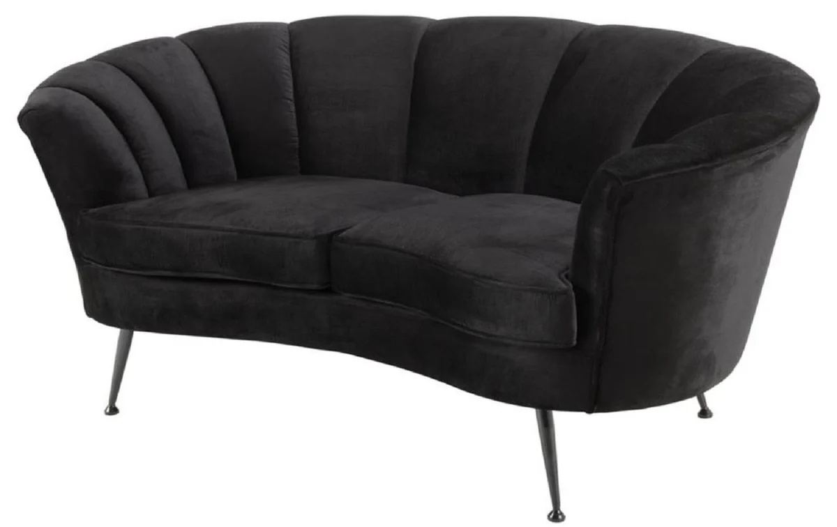 Designer Sofa Schwarz / Dunkelbronze 164 x 74 x H. 73 cm - Luxus Kollektion