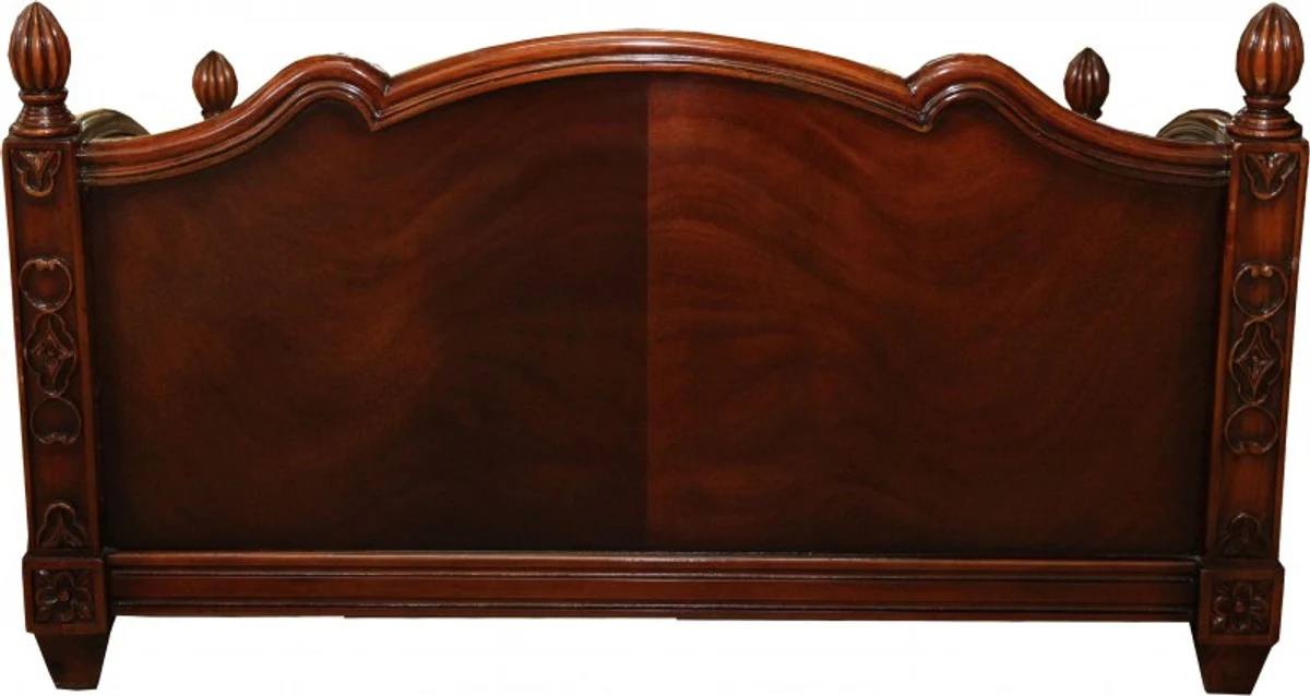 Barock Luxus Hunde & Katzen Sofa aus massivem Eichenholz Braun - Hundebett Katzenbett - Limited Edition