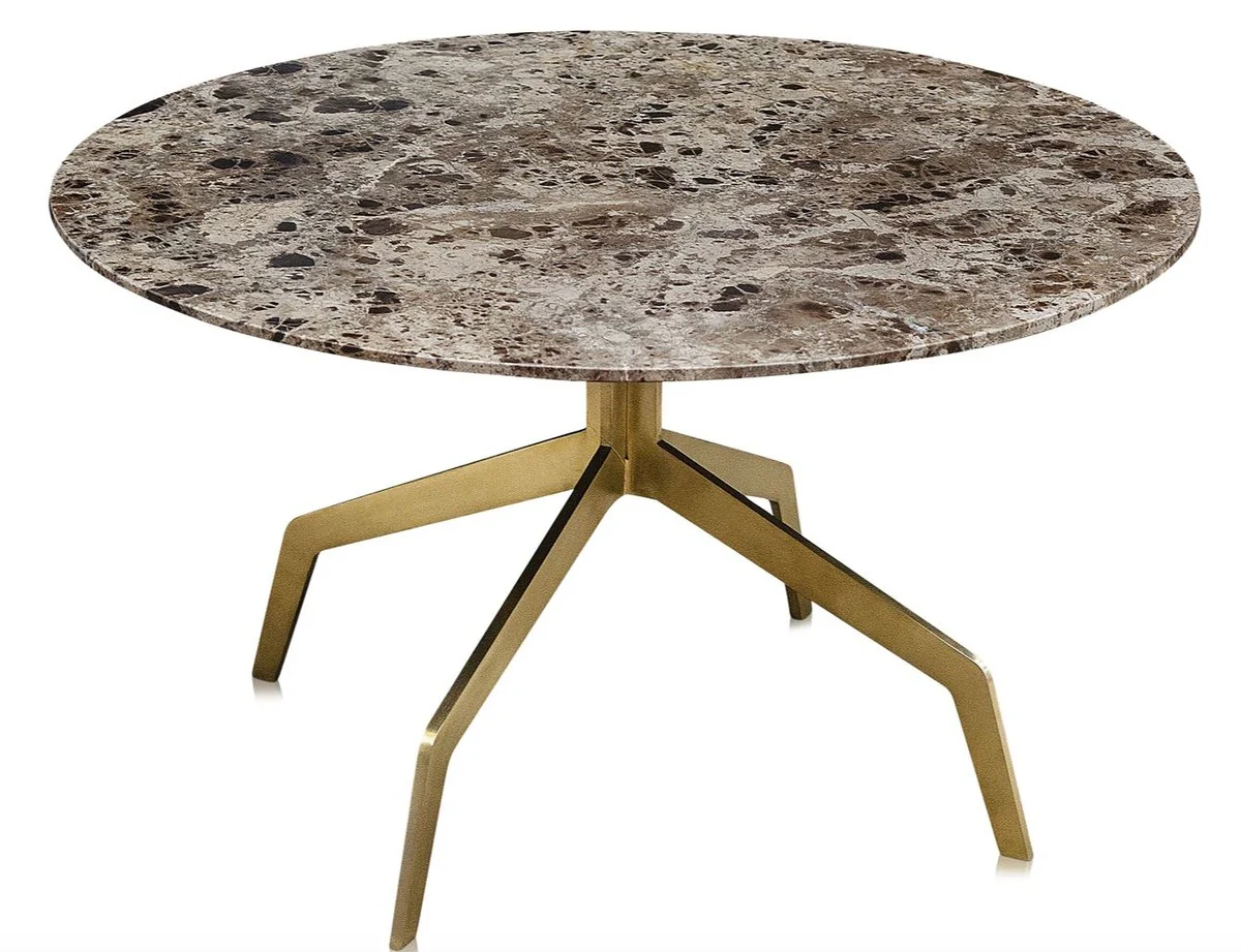 Luxus Couchtisch Gold Ø 70 x H. 40 cm - Luxus Wohnzimmermöbel