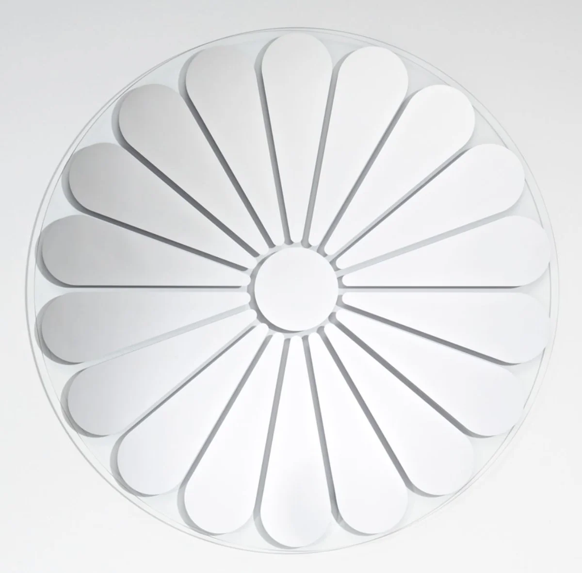 Luxus Wandspiegel mit Blumenmotiv Ø 105 cm - Designer Spiegel