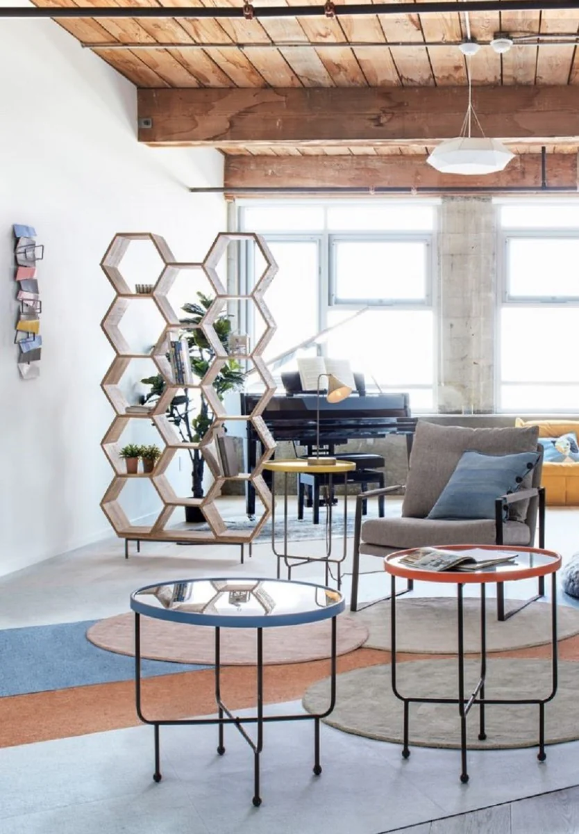 Luxus Bücherschrank Braun / Schwarz 100 x 30 x H. 186 cm - Massivholz Schrank - Regalschrank - Wohnzimmer Möbel - Büro Möbel - Luxus Möbel