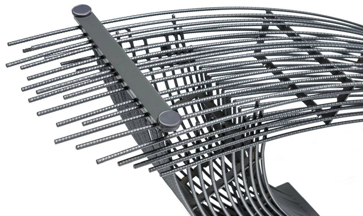 Luxus Esstisch mit Glasplatte Grau - Verschiedene Größen - Made in Italy