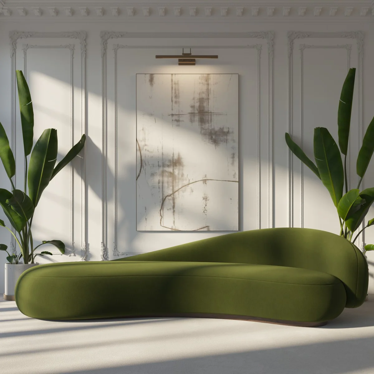 Luxus Samt Sofa Rechte Seite Grün / Dunkelbraun 280 cm - Wohnzimmer & Hotel Möbel