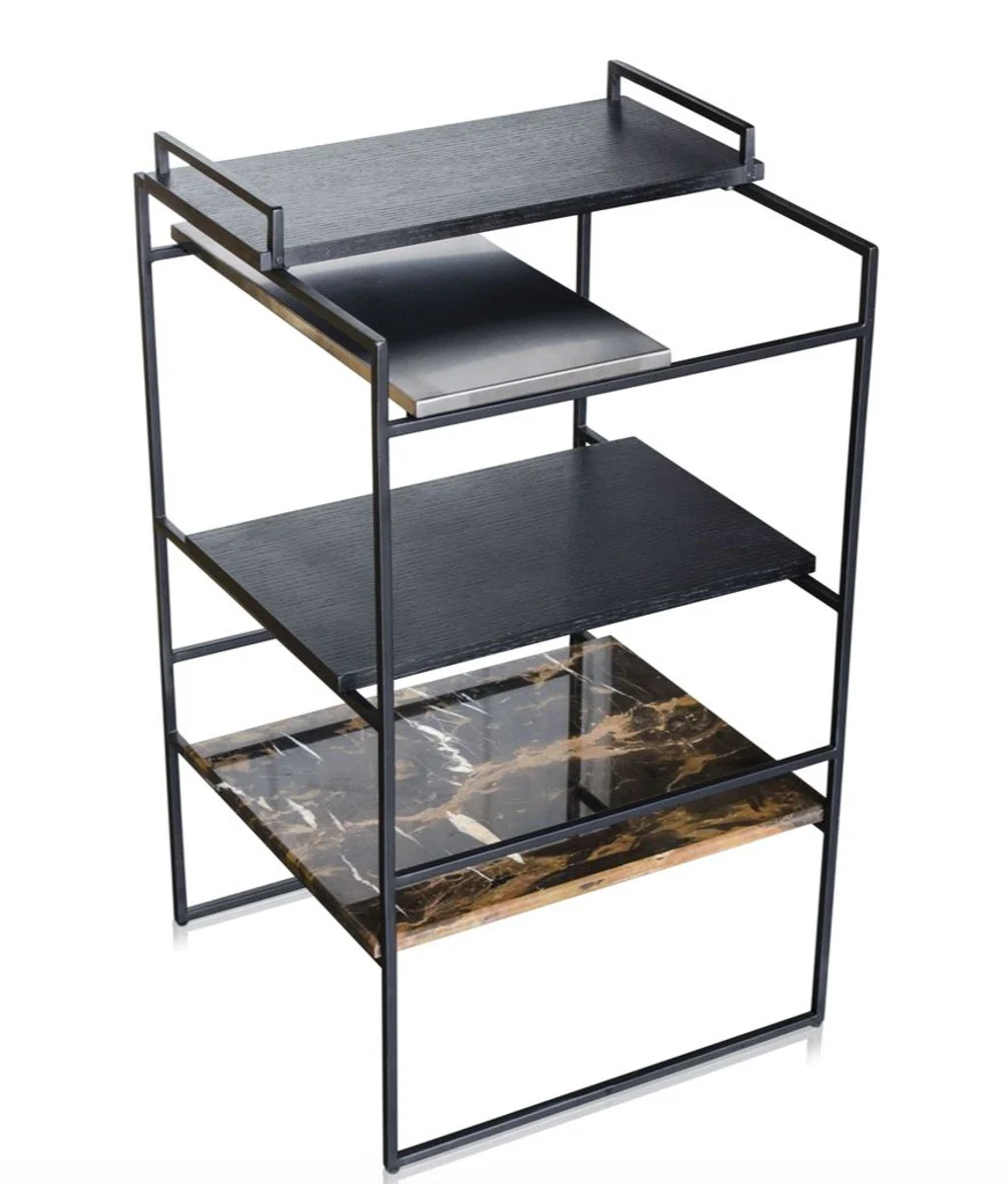 Luxus Designer Beistelltisch Schwarz 45 x 45 x H. 80,5 cm - Designer Möbel