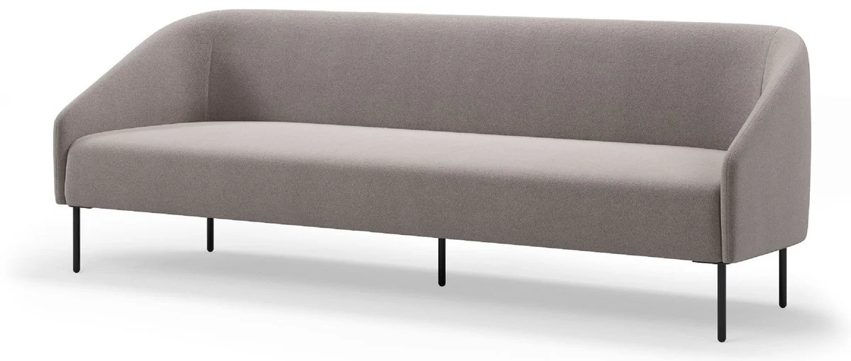Luxus Wohnzimmer & Hotel Sofa Grau / Schwarz 230 cm - Luxus Möbel