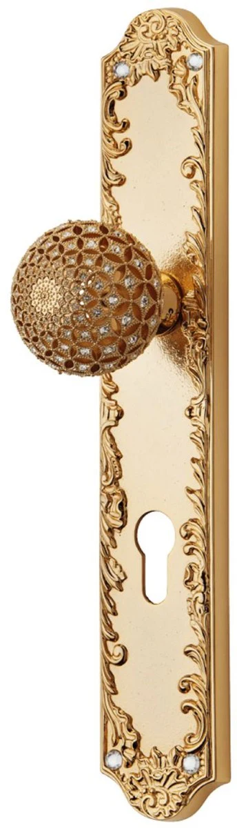 Barock Türknauf Set mit Swarovski Kristallglas H. 30 cm - Made in Italy