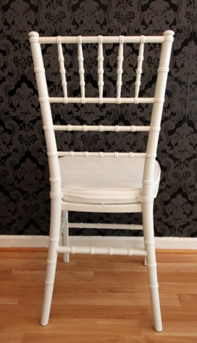 Designer Acryl Stuhl inkl Sitzkissen Weiß/Weiß - Ghost Chair white - Polycarbonat Möbel - Polycarbonat Stuhl - Acryl Möbel - Geisterstuhl