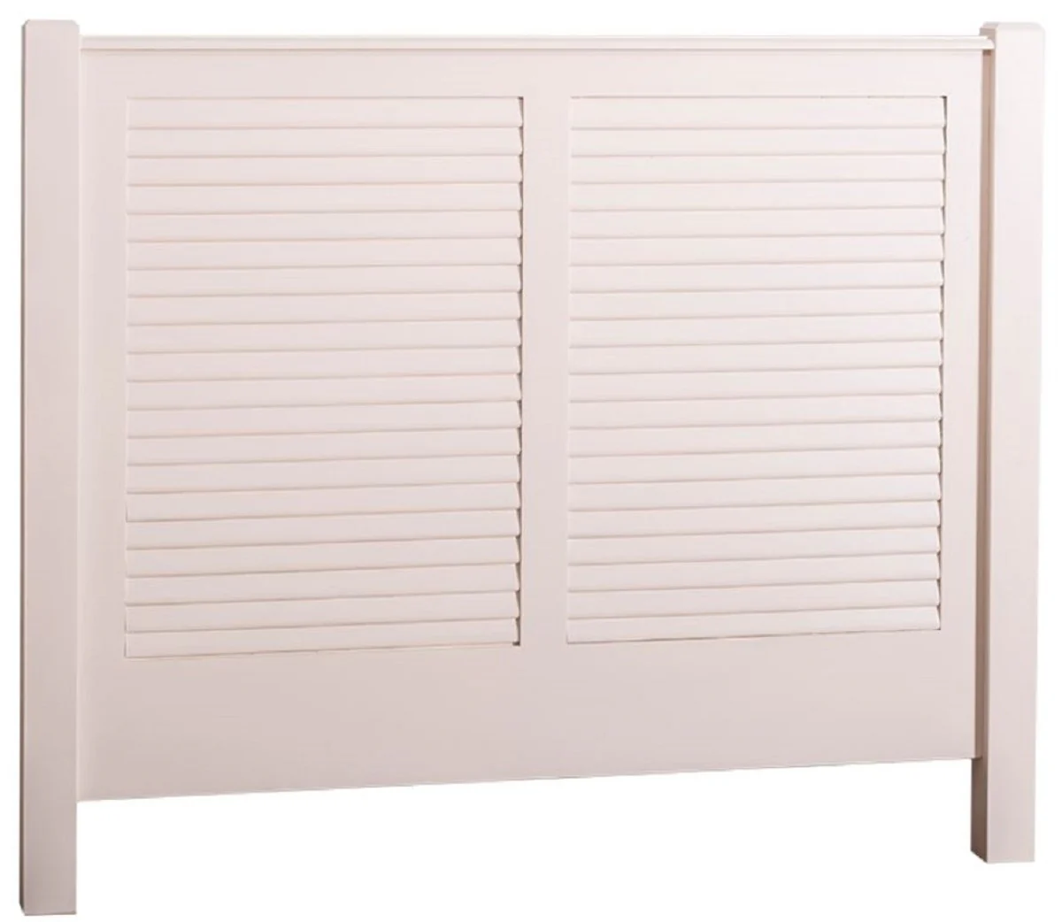 Landhausstil Massivholz Bett-Kopfteil Cremefarben 160 x H. 126 cm - Schlafzimmermöbel im Landhausstil