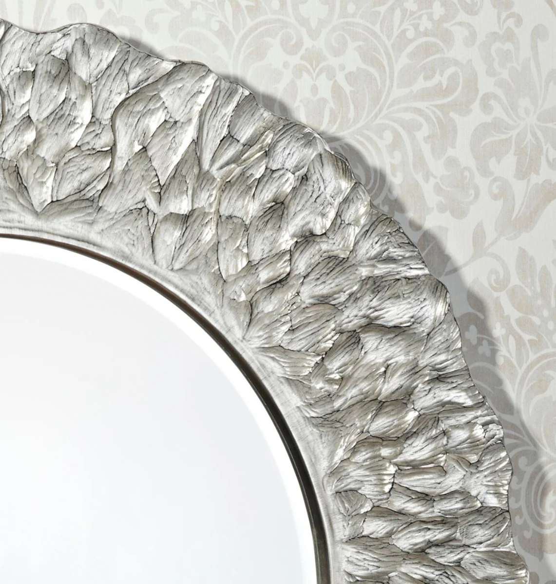 Hotel / Restaurant Spiegel Silber Ø 110 cm - Luxus Qualität