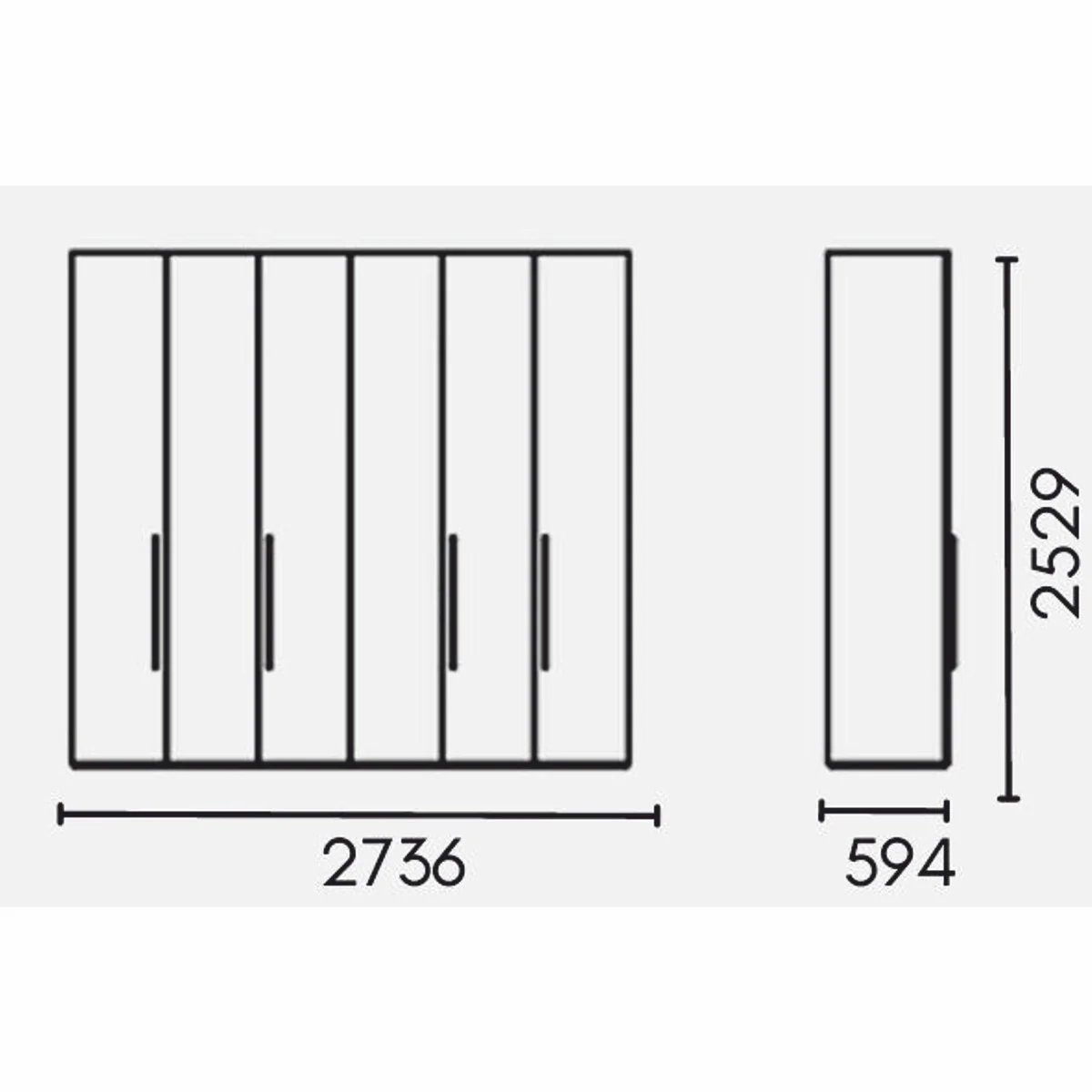 Luxus Schlafzimmerschrank Dunkelbraun / Messing 273,6 cm - Schlafzimmer Möbel
