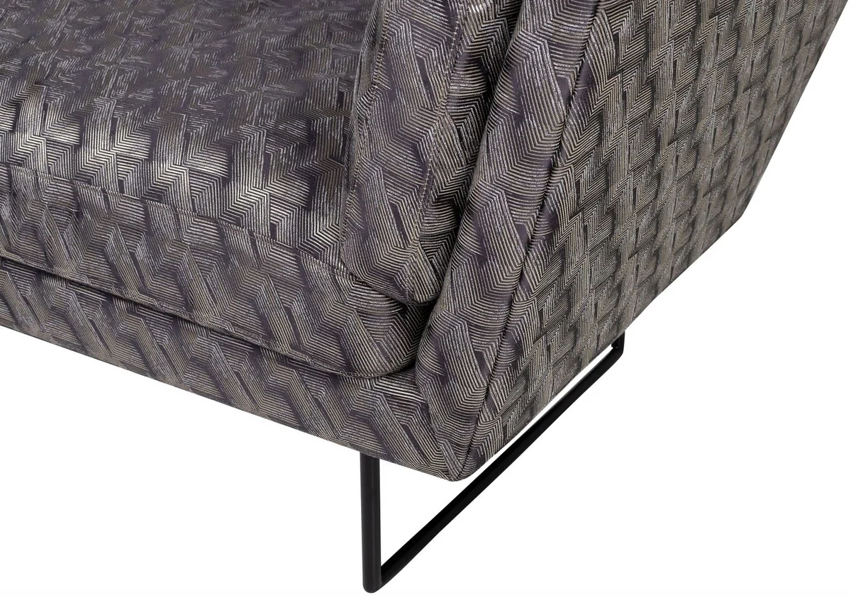 Luxus Wohnzimmer Sofa Bronze / Braun / Schwarz 230 x 87 x H. 78 cm - Wohnzimmermöbel