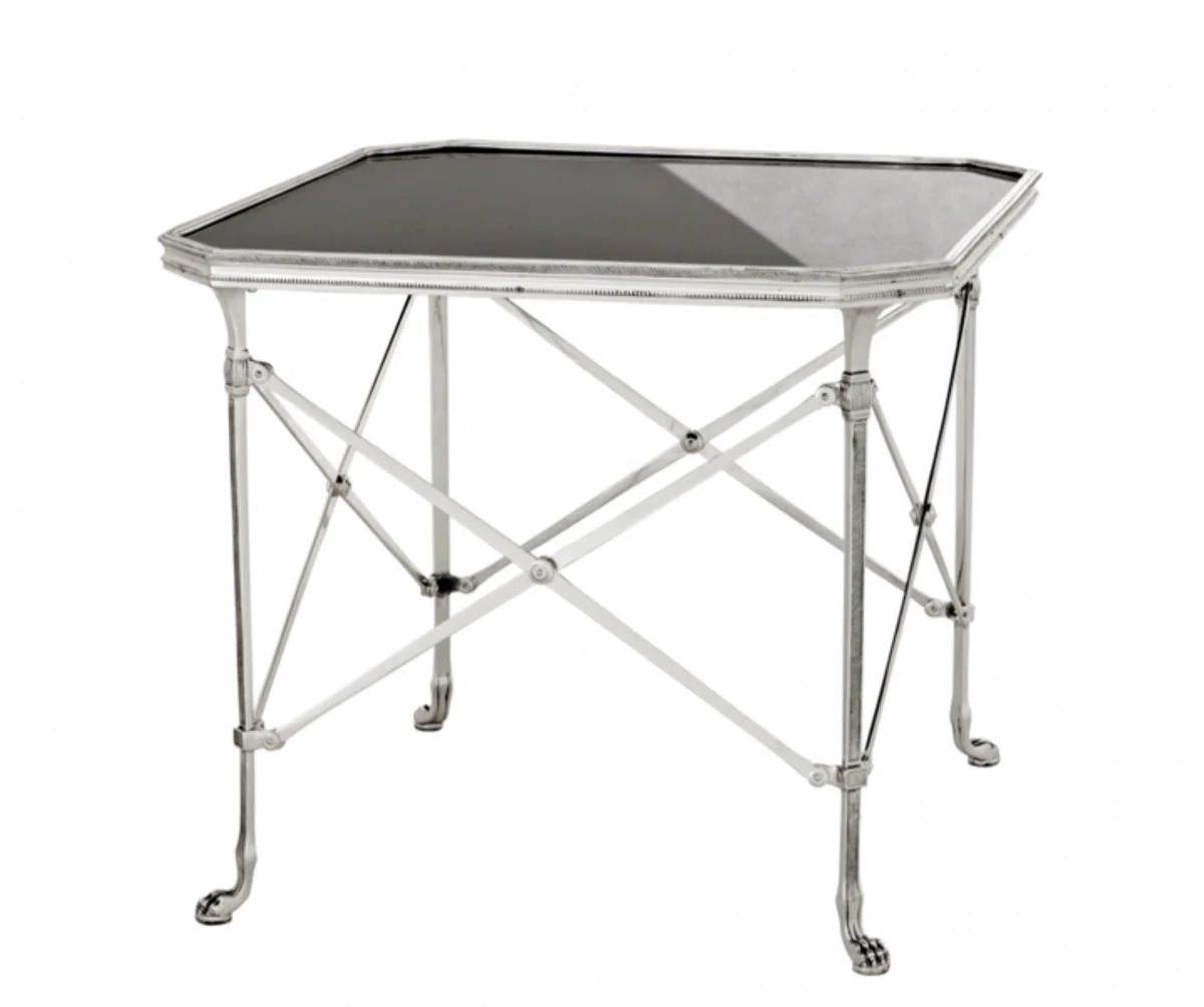 Luxus Art Deco Designer Beistelltisch Antik Silber - Hotel Tisch Möbel