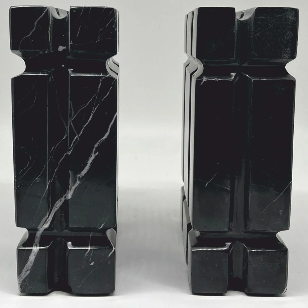 Luxus Marmor Deko Buchstützen Set Schwarz - Deko Accessoires