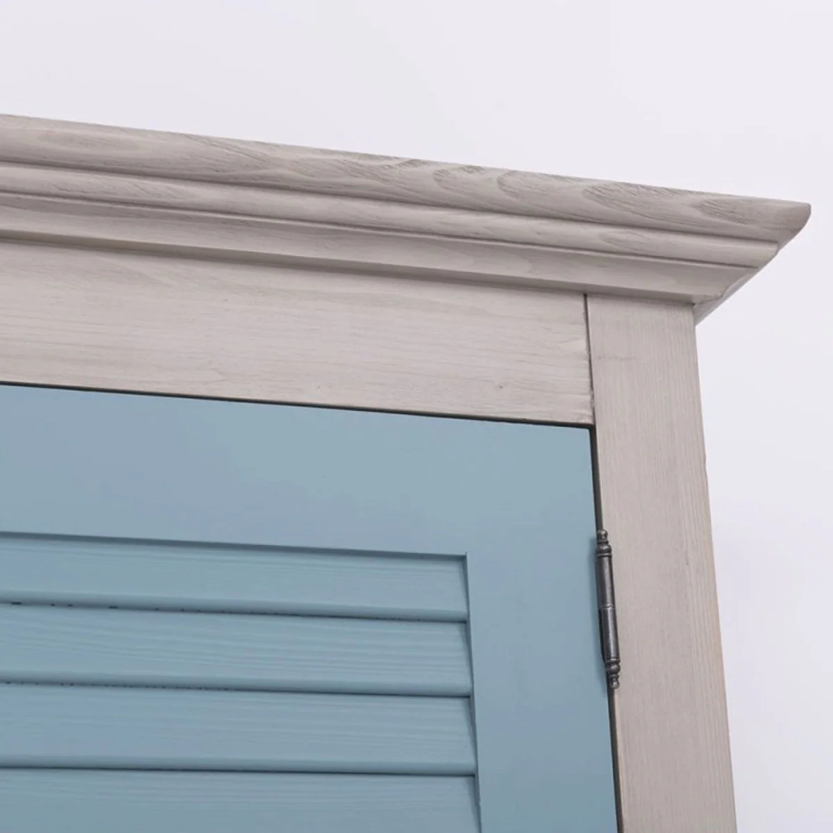 Landhausstil Schlafzimmer Schrank Grau / Blau 109 cm - Schlafzimmer Möbel