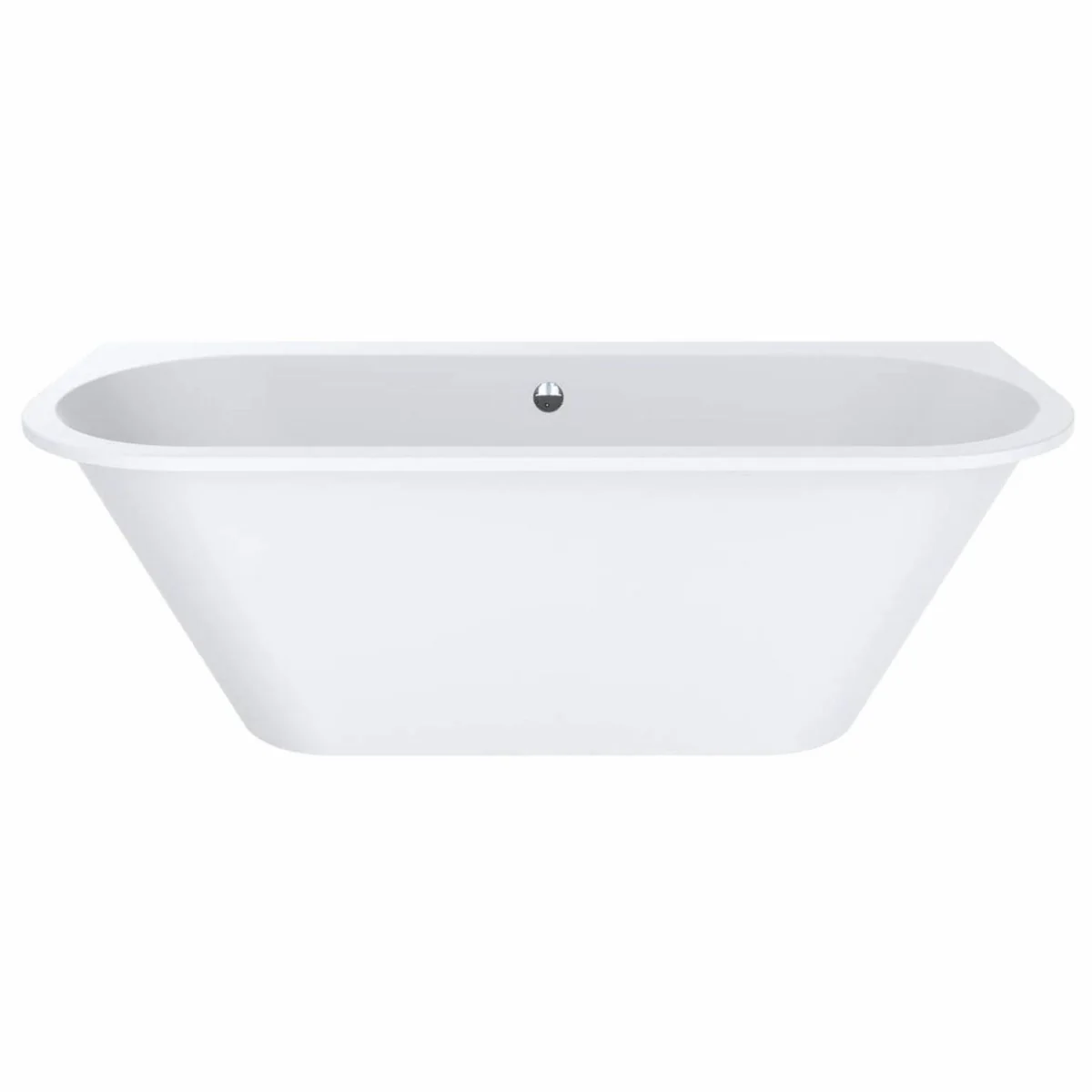 Freistehende Luxus Badewanne Hochglanz Weiß 170 cm - Badezimmer Möbel