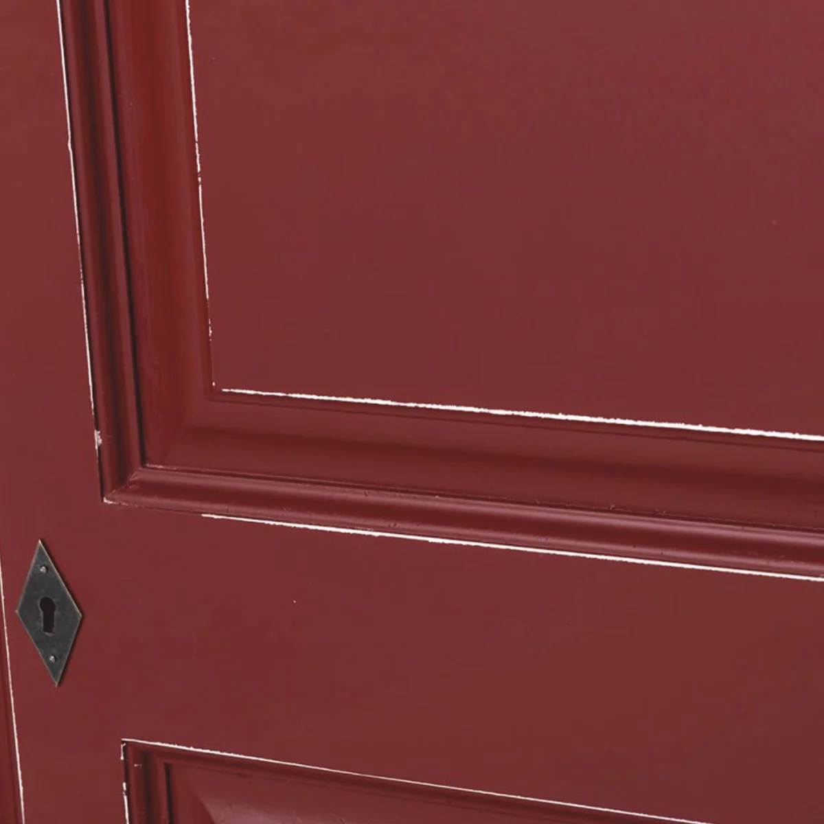 Landhausstil Schlafzimmer Schrank Antik Bordeauxrot 121 cm - Schlafzimmer Möbel