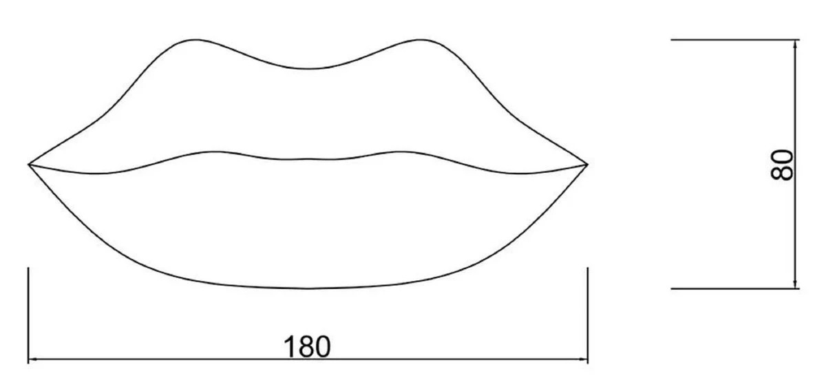 Luxus Sitzsack Mund Rot 180 cm - Schwimmender Pool Sitzsack