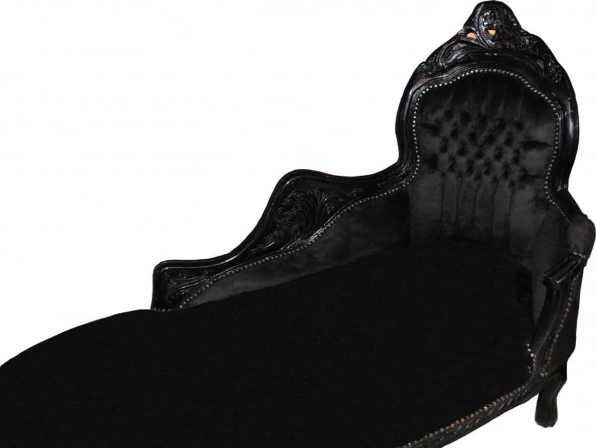 Barock Chaiselongue King Schwarz / Schwarz Mod2