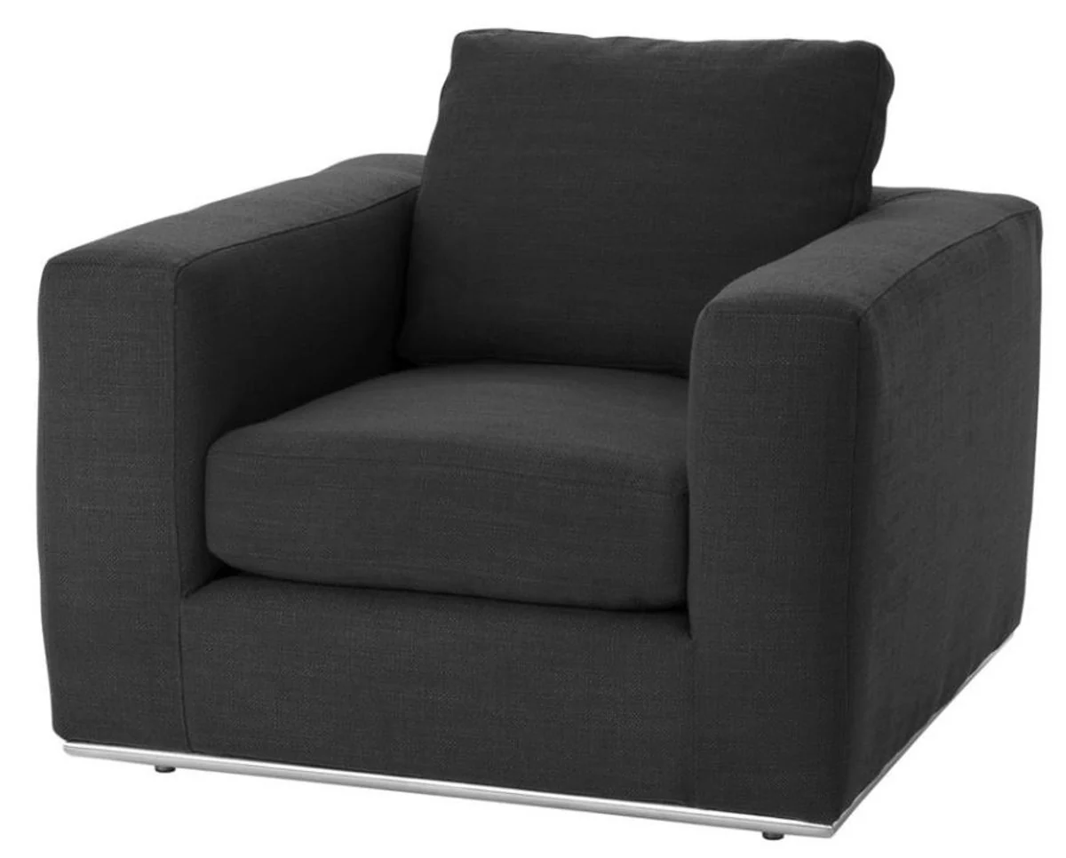 Luxus Sessel Schwarz 94 x 100 x H. 76 cm - Hotel Sessel Möbel