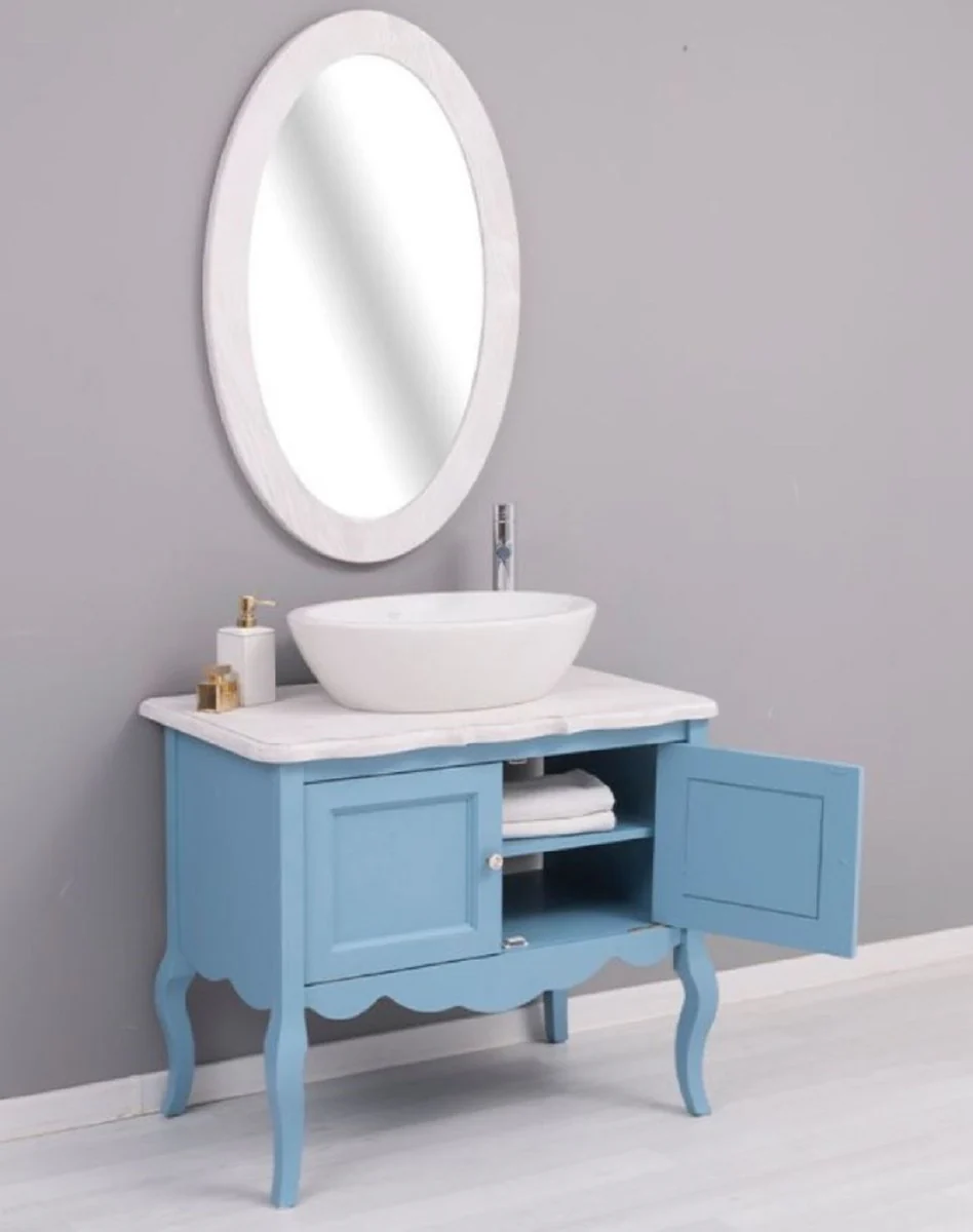 Landhausstil Badezimmer Set Hellblau / Hellgrau - Landhausstil Badezimmer Möbel