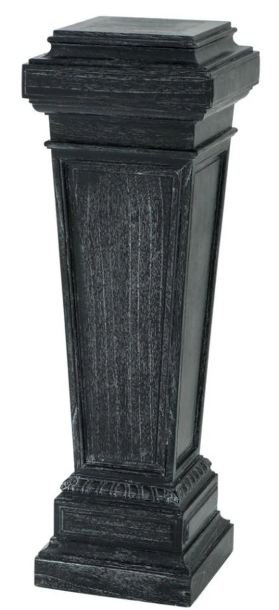 Designer Säule / Beistelltisch 38 x 38 x H. 114 cm - Luxus Möbel Grau