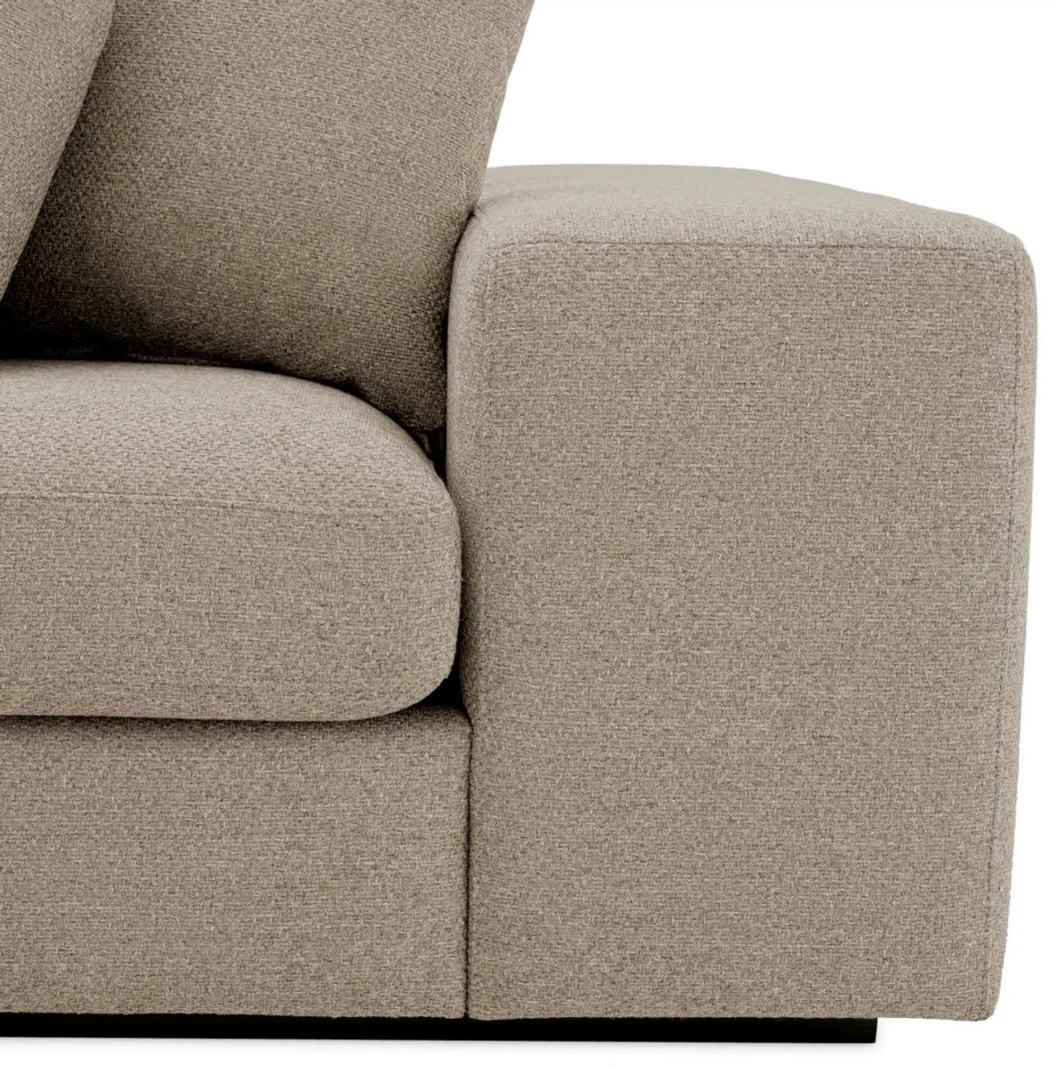 Luxus Ecksofa mit Kissen Grau / Schwarz 380 x 200 x H. 90 cm - Wohnzimmer Sofa - Hotel Sofa - Wohnzimmer Möbel - Hotel Möbel - Luxus Möbel - Luxus Qualität