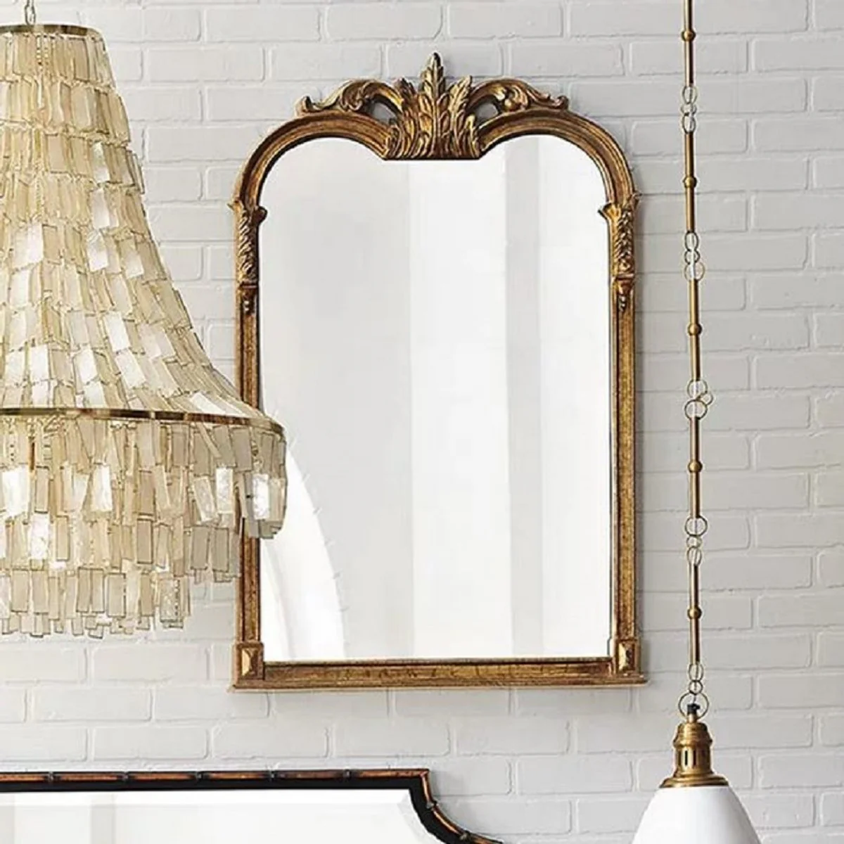 Luxus Barock Spiegel Antik Gold - Prunkvoller italienischer Barockstil Wandspiegel - Luxus Möbel im Barockstil - Prunkvolle Barock Möbel - Made in Italy - Luxus Qualität