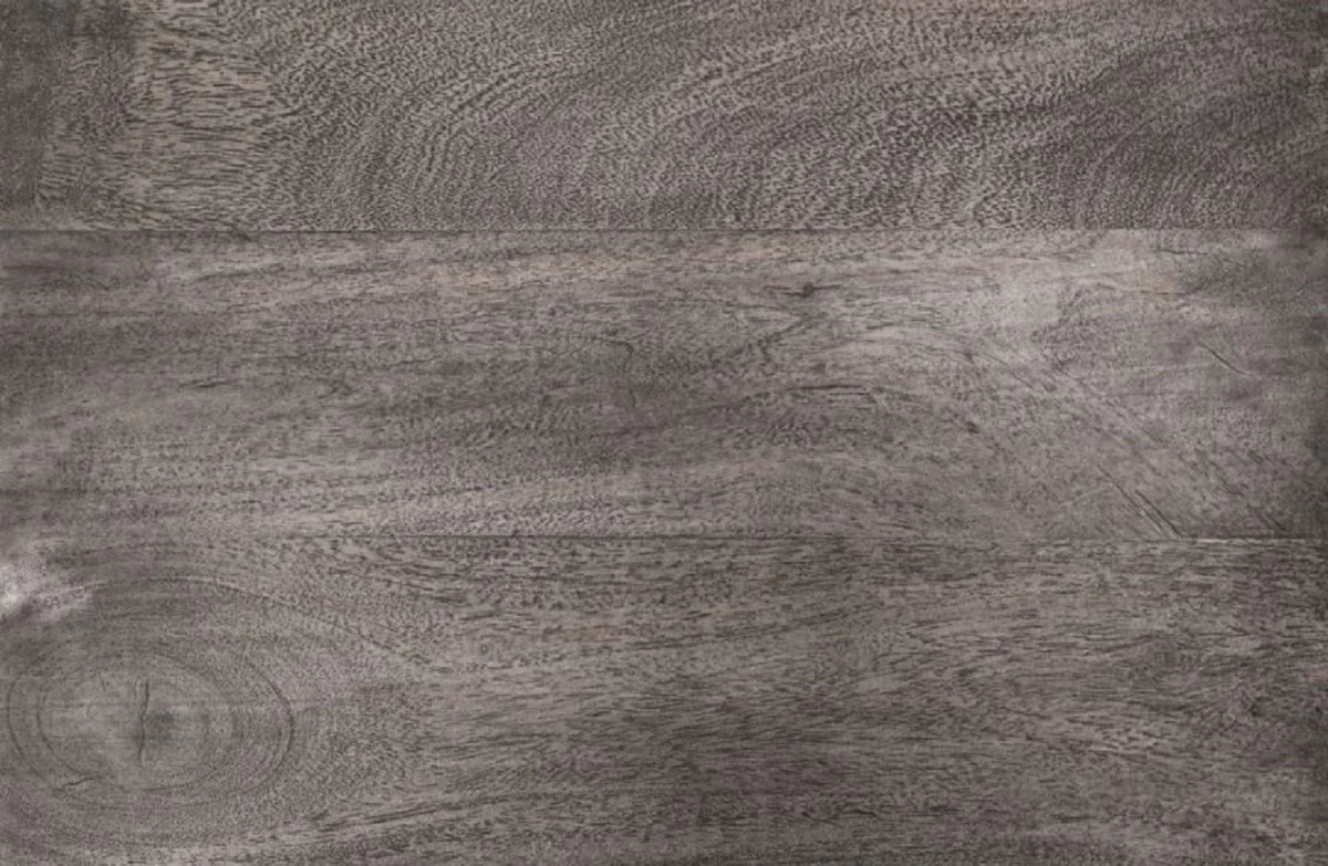 Industrial Design Beistelltisch Grau 43 x 35 x H. 46 cm - Industrie Stil Metall Tisch mit Massivholz Tischplatte - Industrial Design Möbel