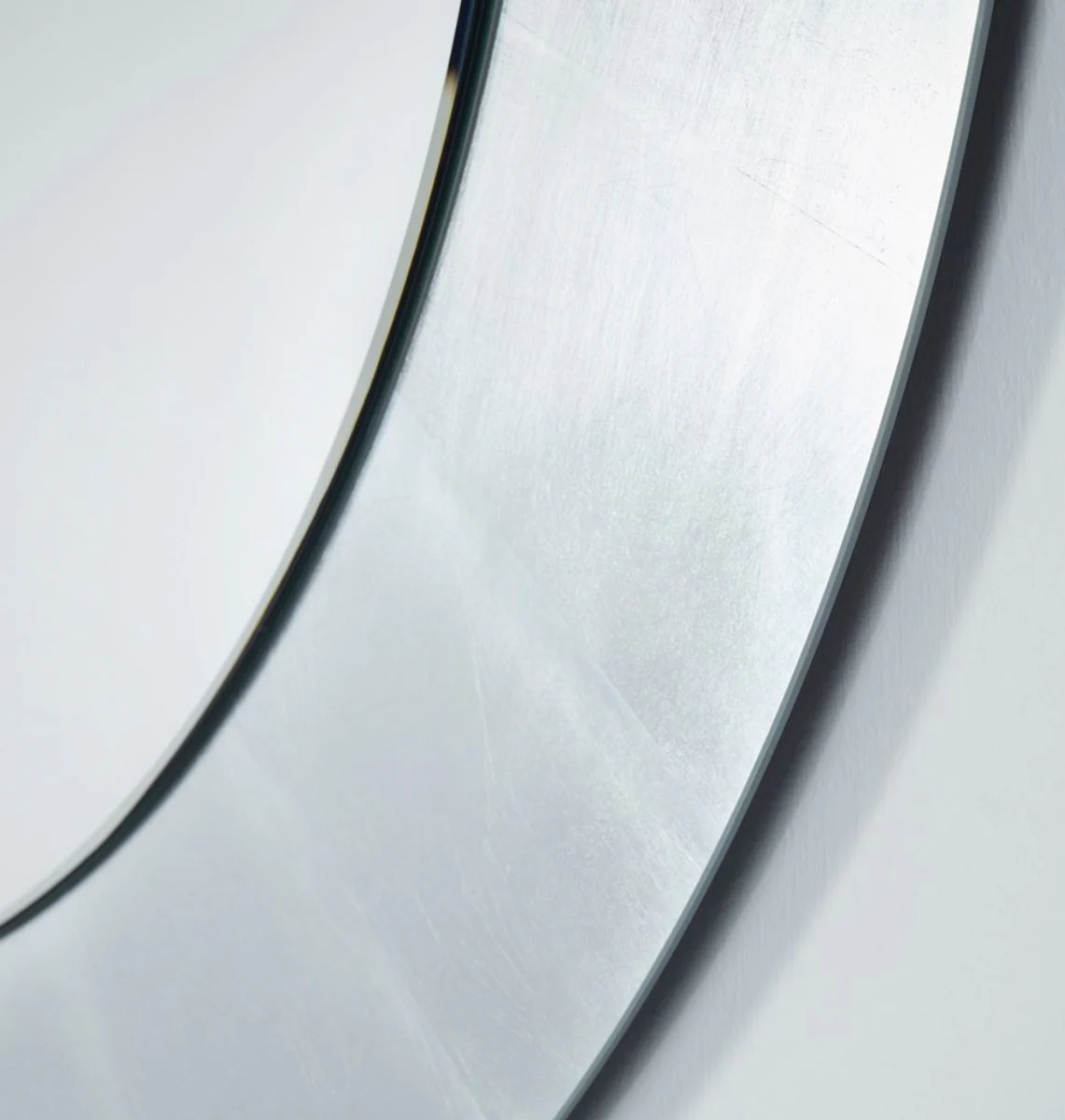 Wohnzimmer Spiegel Silber Ø 110 cm - Luxus Kollektion