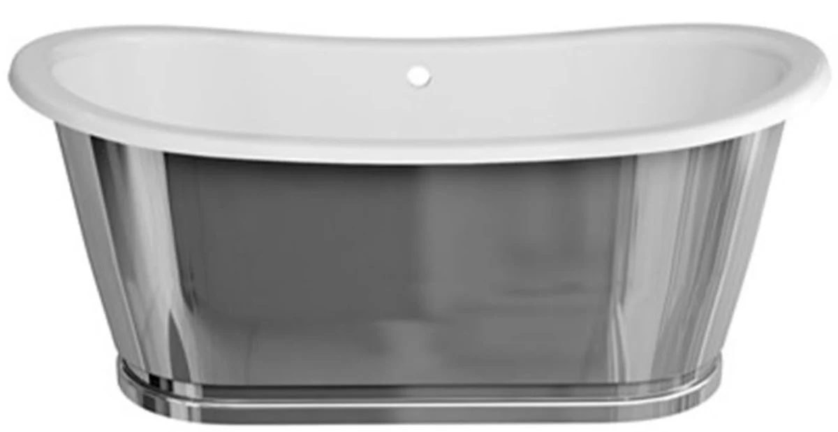 Luxus Jugendstil Badewanne 167,5 x 76,1 x H. 71,1 cm - Verschiedene Farben - Freistehende Retro Badewanne - Badezimmer Möbel