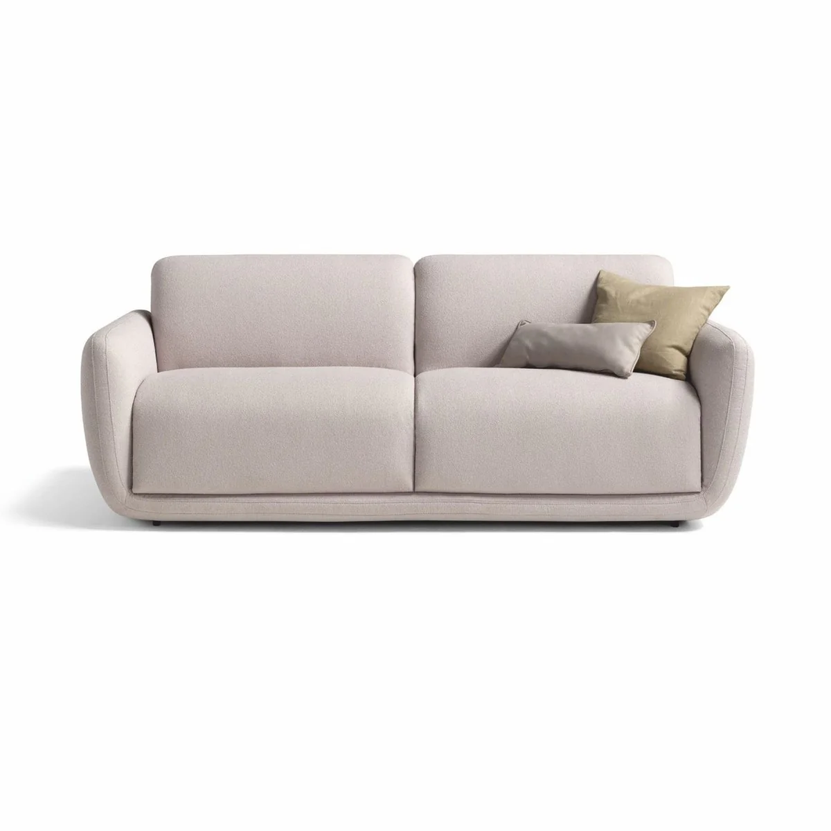 Luxus Schlafsofa Hellgrau 222 cm - Ausklappbares Wohnzimmer Sofa