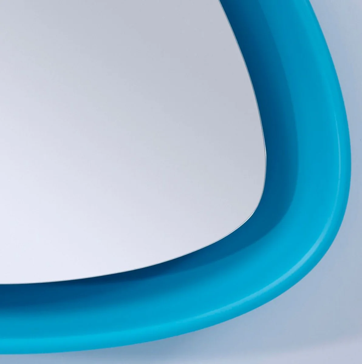 Luxus Designer Spiegel Blau 64 x H. 63 cm - Designer Wandspiegel mit Licht