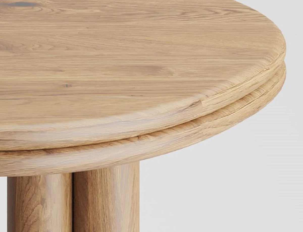 Luxus Massivholz Esstisch Naturfarben 210 x 98 x H. 76 cm - Eichenholz Esszimmertisch - Esszimmer Möbel - Luxus Möbel