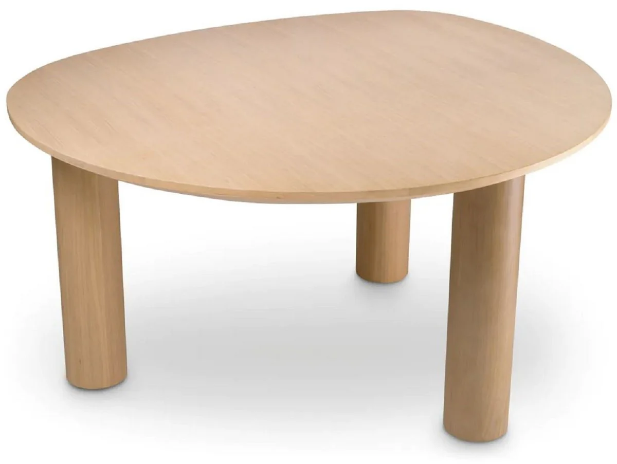 Luxus Esstisch Naturfarben 149 x 128,5 x H. 77 cm - Massivholz Küchentisch - Esszimmer Möbel - Küchen Möbel - Luxus Möbel - Luxus Einrichtung