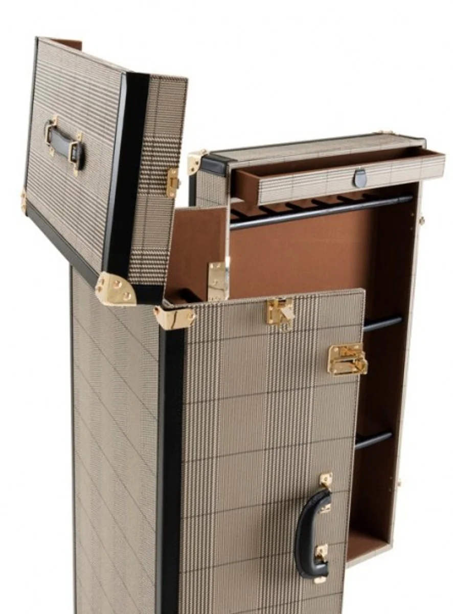 Luxus Schuh Schrank im Vintage Koffer Design - Kommode - Art Deco Barock Jugendstil Kofferschrank - Luxus Hotel Einrichtung