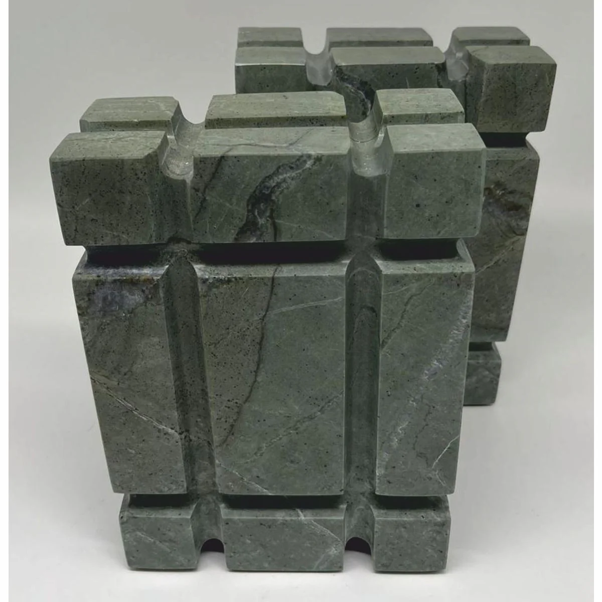 Luxus Marmor Deko Buchstützen Set Grau - Deko Accessoires