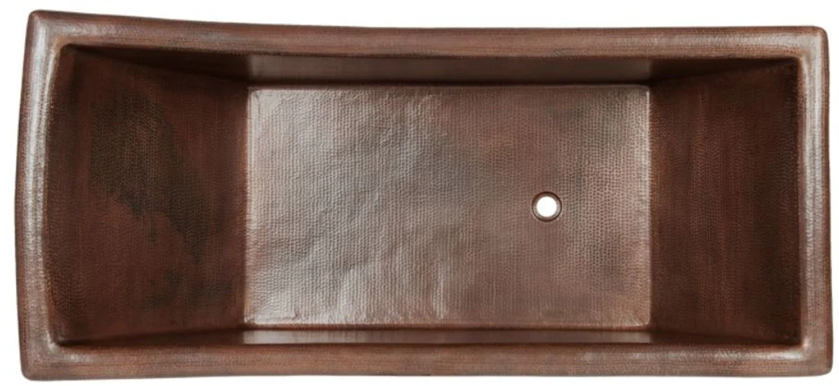 Luxus Jugendstil Kupfer Badewanne 170 x 76 x H. 76 cm - Freistehende Retro Badewanne - Rustikale Badezimmer Möbel