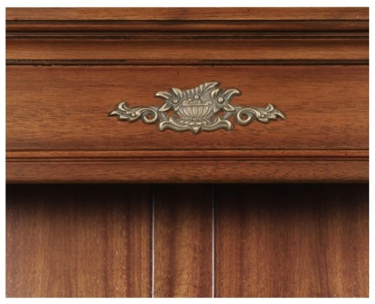 Luxus Barockstil Bücherschrank / Regalschrank Braun 103 x 32 x H. 185,5 cm - Barock Wohnzimmermöbel