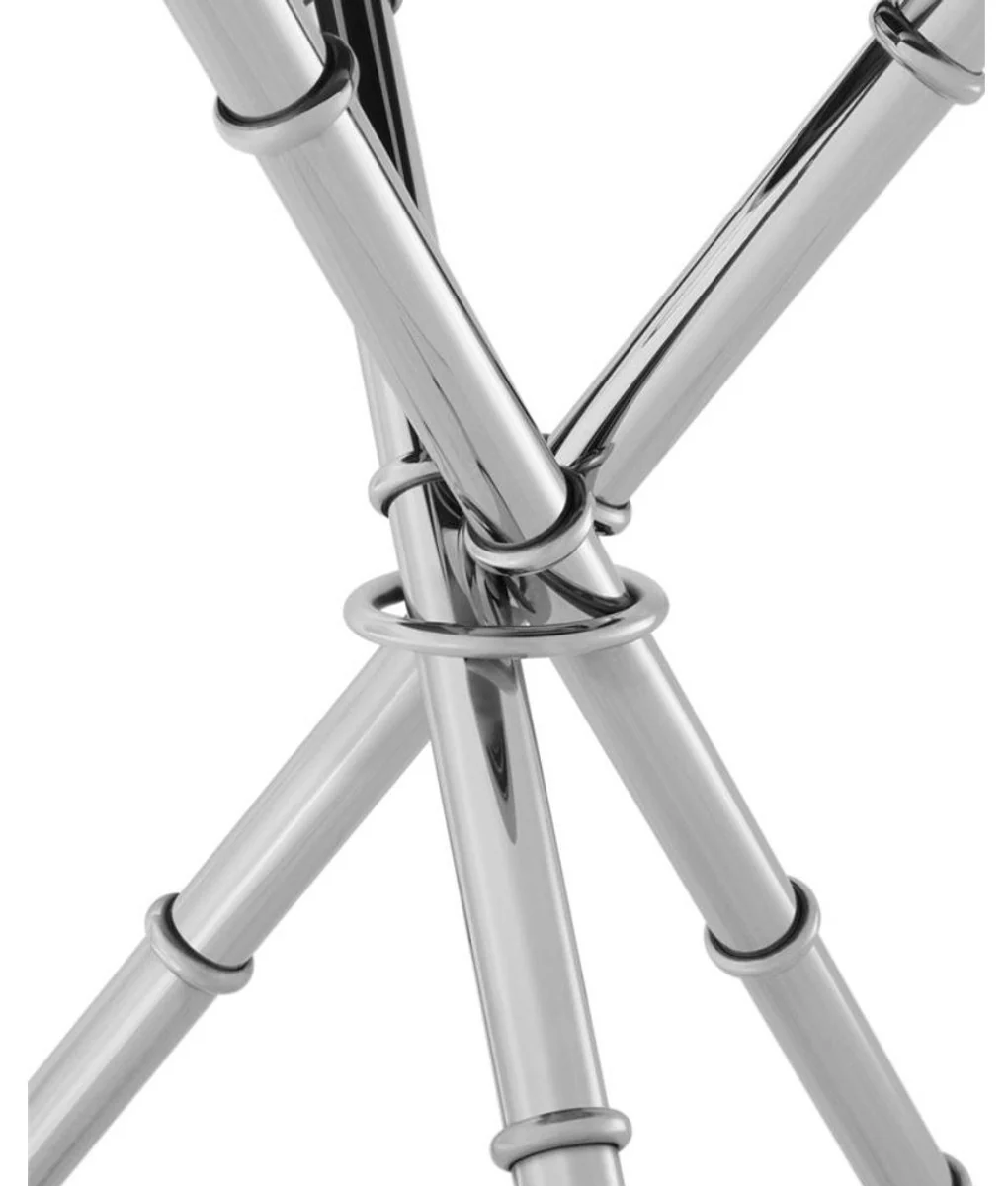 Luxus Designer Beistelltisch Silber 52 x H. 60 cm - Wohnzimmer Möbel