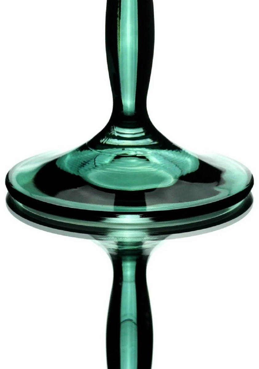 Luxus Barock Weißweinglas 6er Set Grün Ø 8,5 x H. 21 cm - Handgefertigte Weingläser - Hotel & Restaurant Accessoires - Luxus Qualität