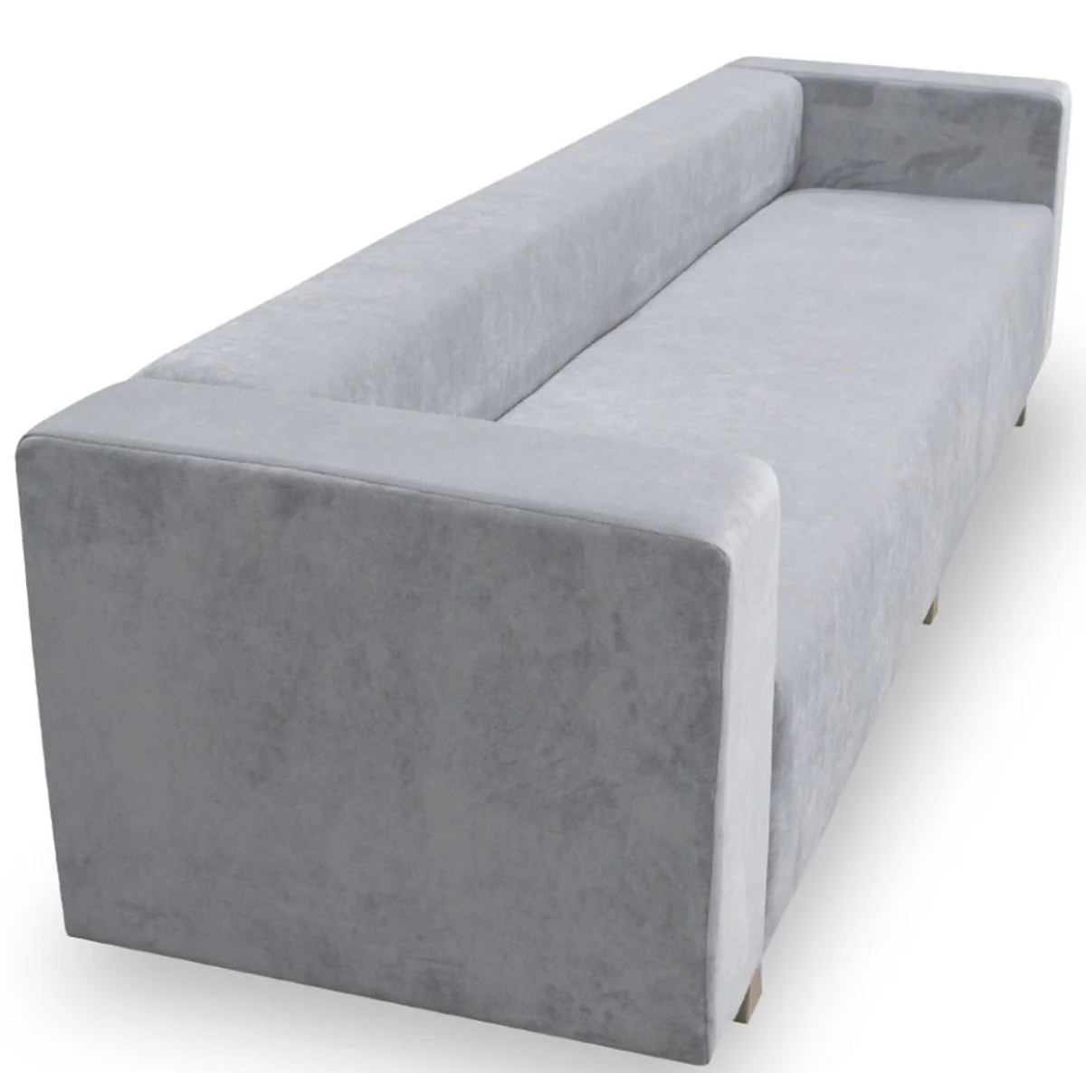 Luxus Wohnzimmer Samt Sofa 260 x 75 x H. 70 cm - Verschiedene Farben - Wohnzimmermöbel