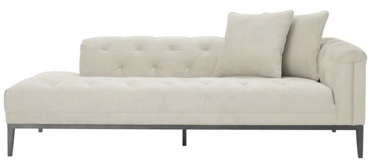 Luxus Sofa Hellgrau Rechtsseitig 220 x 96 x H. 66 cm - Hotel Möbel