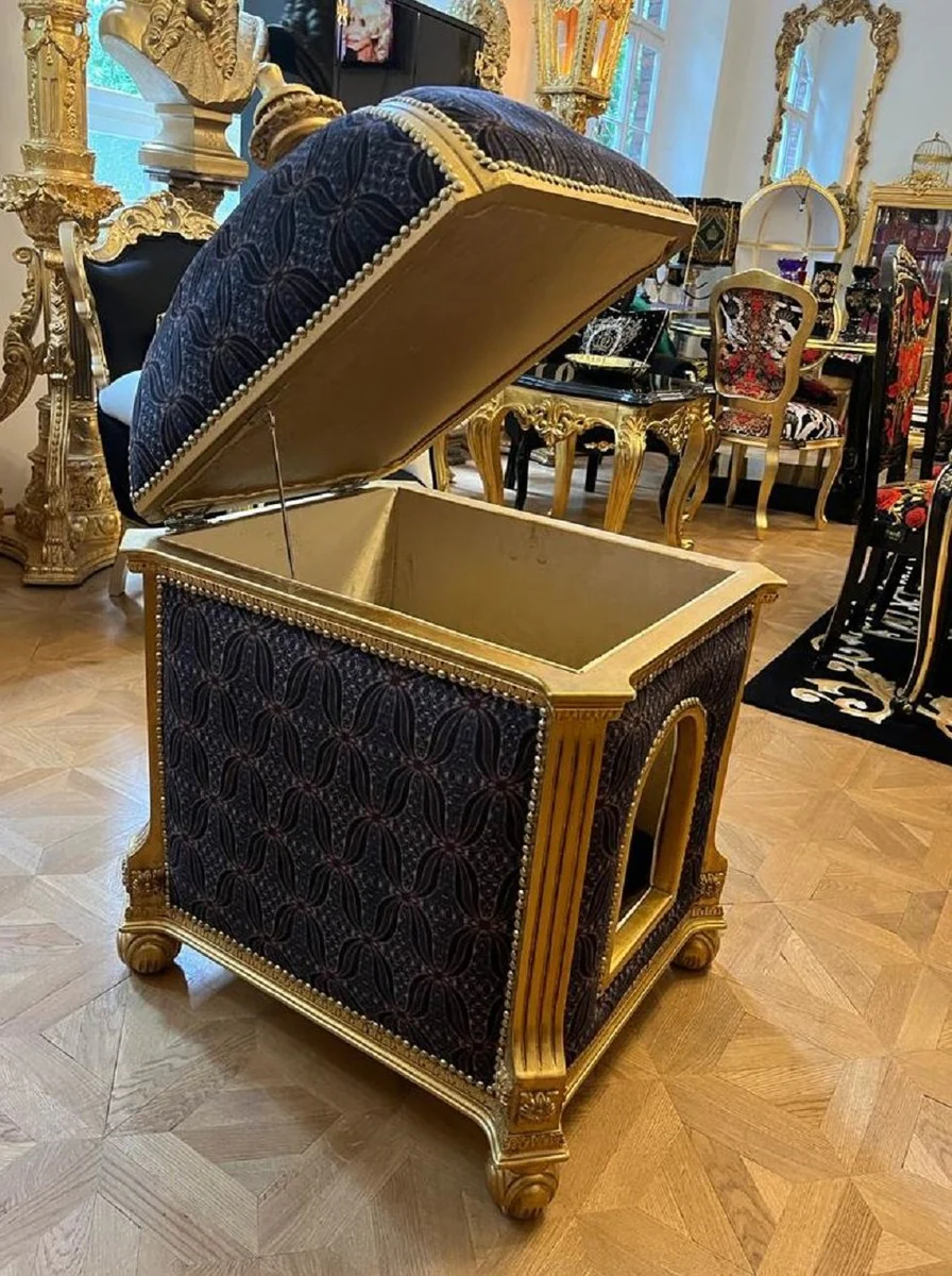 Pompöös by Barock Katzenhaus Lila / Gold - Pompööser Katzen Tempel designed by Harald Glööckler - Pompööse Tiermöbel im Barockstil