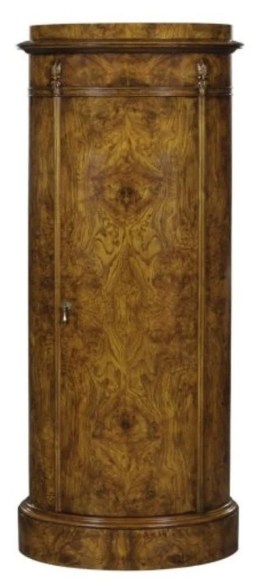 Luxus Jugendstil Kommode mit Tür Hellbraun 62 x 39 x H. 145 cm - Barock & Jugendstil Möbel