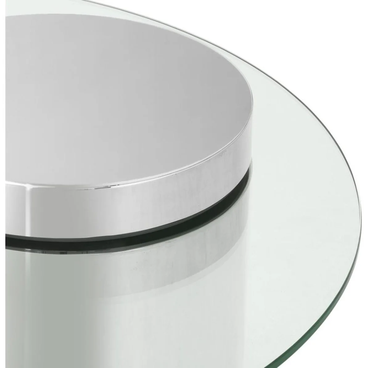 Designer Couchtisch Silber 90 x H. 43 cm - Luxus Kollektion