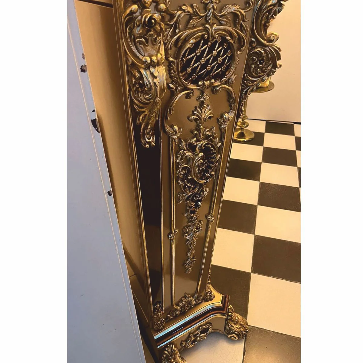 Luxus Barock Standuhr Gold / Braun H. 228 cm - Barockstil Möbel