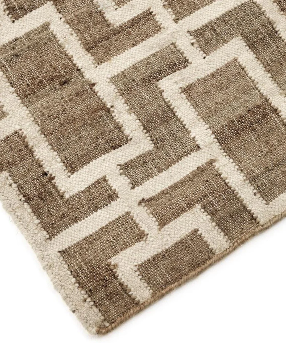 Luxus Jute Teppich Naturfarben / Weiß 300 x 400 cm - Luxus Wohnzimmer Accessoires