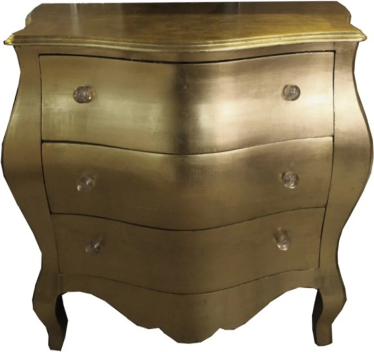 Barock Kommode Gold 105 x 64 x 92.5 cm - Handgefertigtes Unikat