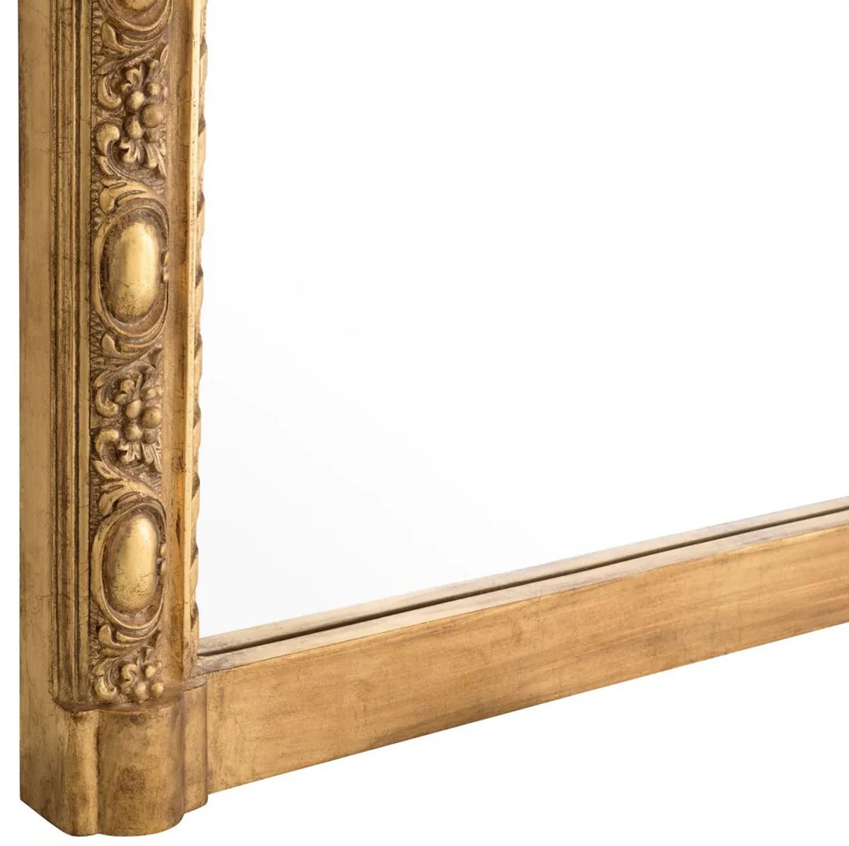 Luxus Barock Mahagoni Spiegel Antik Gold H. 211 cm