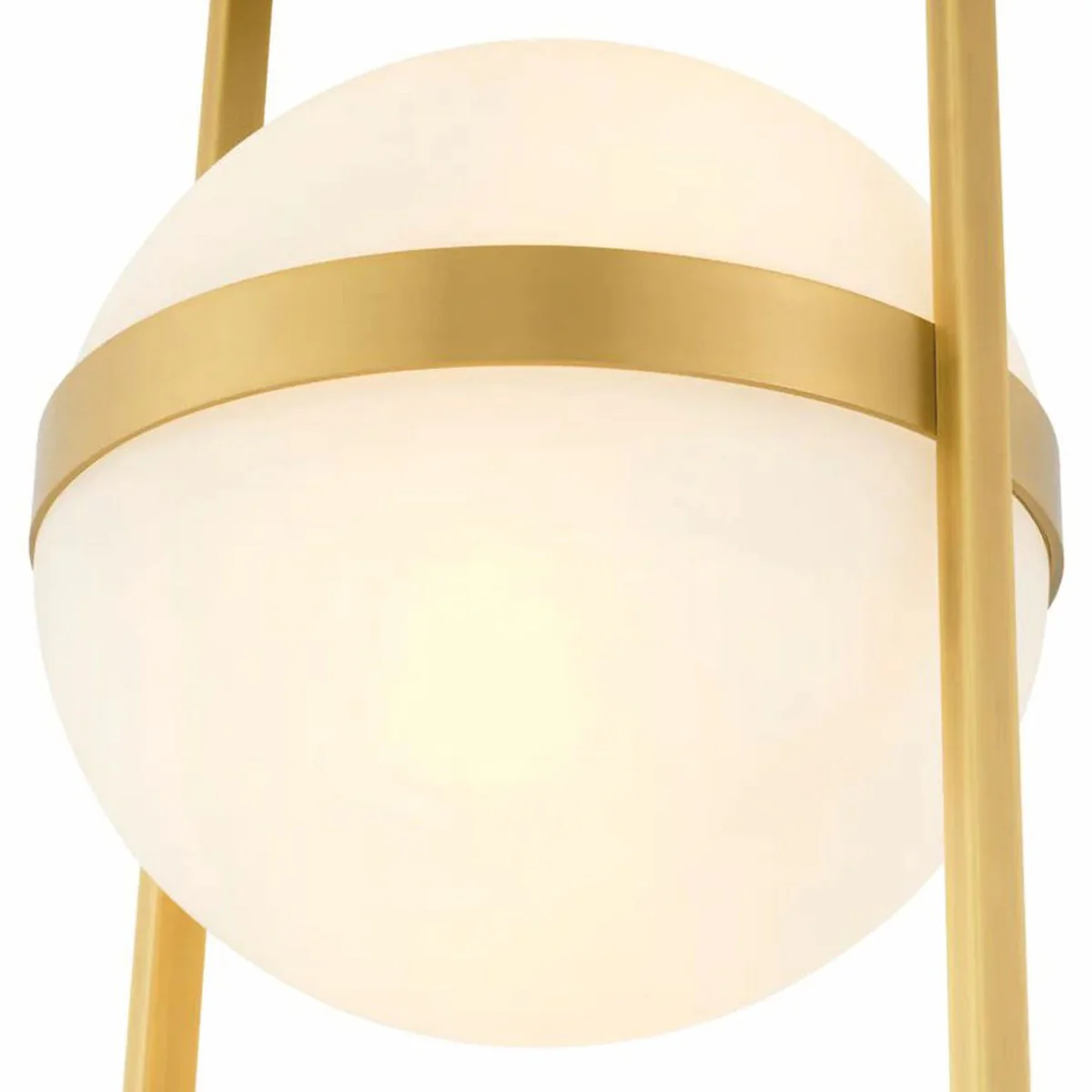 Luxus Deckenleuchte Antik Messing / Weiß H. 105 cm - Luxus Leuchten